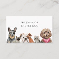 Vétérinaire Carte de visite médecin pour animaux d