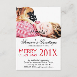 Veterinär Business Pet Foto Weihnachts-Mailer Einladung