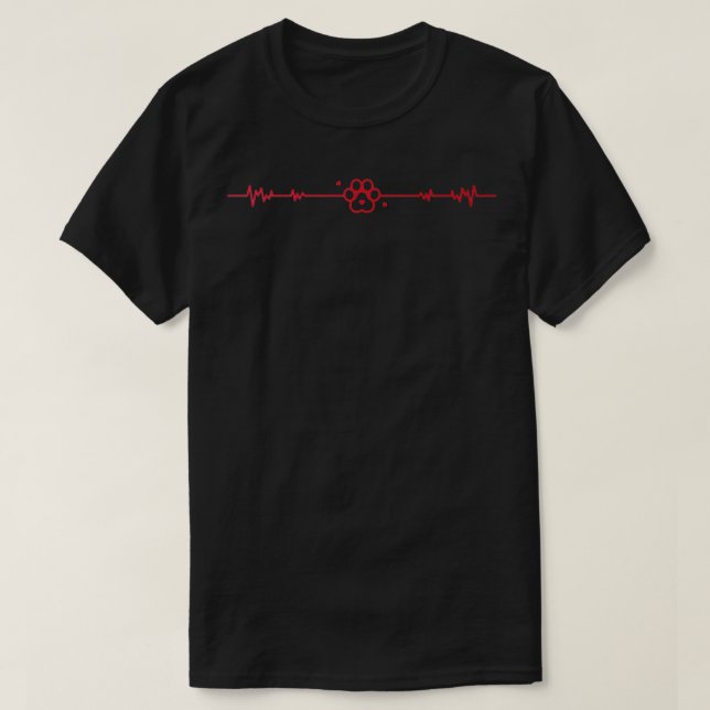 Veterinär-Krankenpflege Paw Heartbeat 2 T-Shirt (Design vorne)