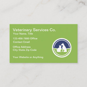 Veterinär-moderne, trendige Visitenkarten Visitenkarte