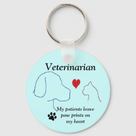 Veterinär- Paw Prints auf meinem Herzen #2 Schlüsselanhänger