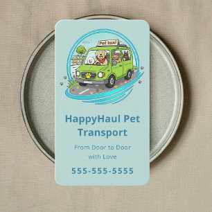 Veterinär-Pet-Transportservice Pet-Chauffeur Visitenkarte