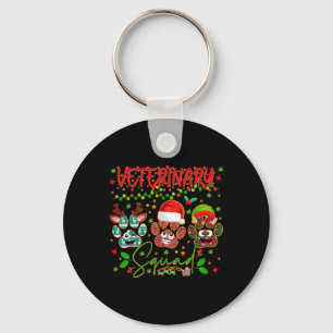 Veterinär Squad Paw Christmas Vet Tech Xmas Pajam Schlüsselanhänger