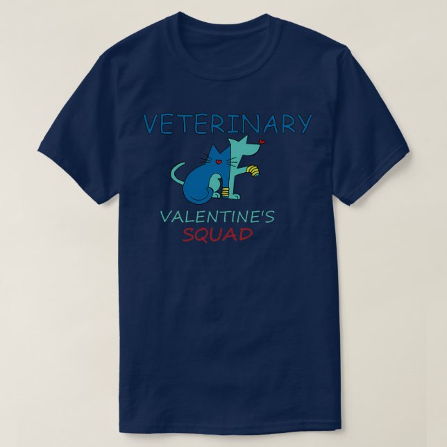Veterinär-Valentinstag-Squad T-Shirt (Design vorne)