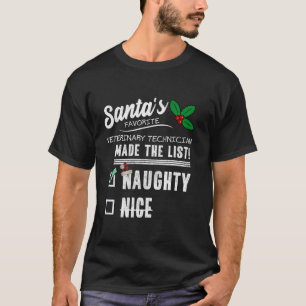 Veterinär Weihnachten Santas List Funny T-Shirt