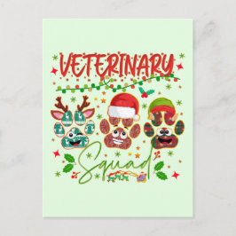Veterinär-Weihnachtskommando Postkarte