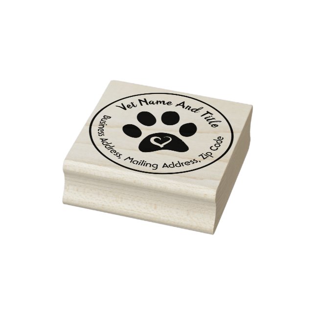 Veterinäramt Anschrift Briefmarke Rubber Gummistempel (Stempel)