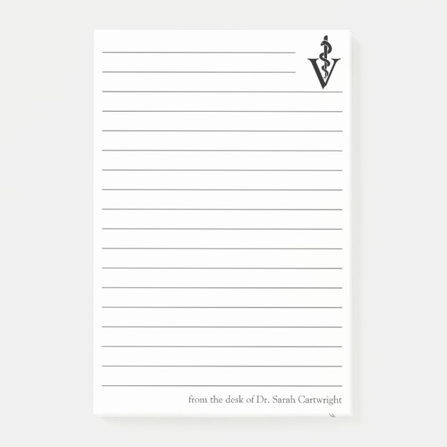 Veterinäramt Caduceus Post-it Klebezettel (Vorderseite)