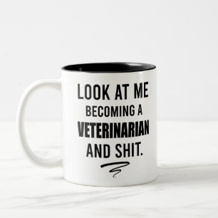Veterinäramt Shirt Funny Vet Abschluss Geschenk Sh Zweifarbige Tasse