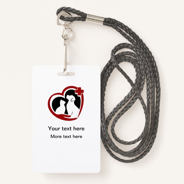 Veterinäramter Personalausweis-Abzeichen Ausweis (Vorderseite mit Schlüsselband)