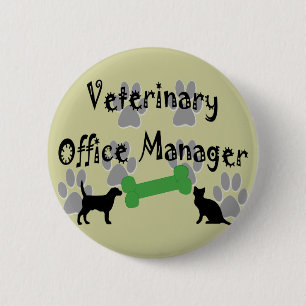 Veterinärbürovorsteher Button