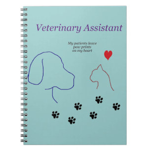 Veterinärc$assistent-tatze Drucke auf meinem Notizblock
