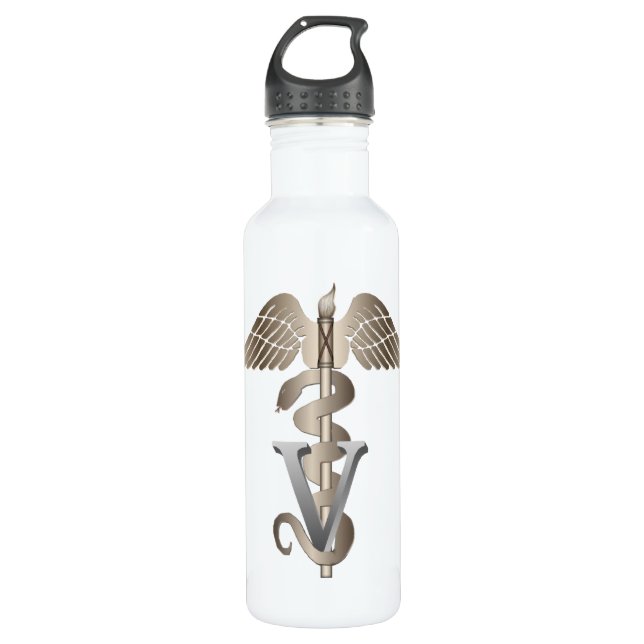 VeterinärCaduceus Trinkflasche (Vorderseite)