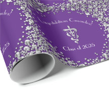 Veterinarian Graduation Purple Silver