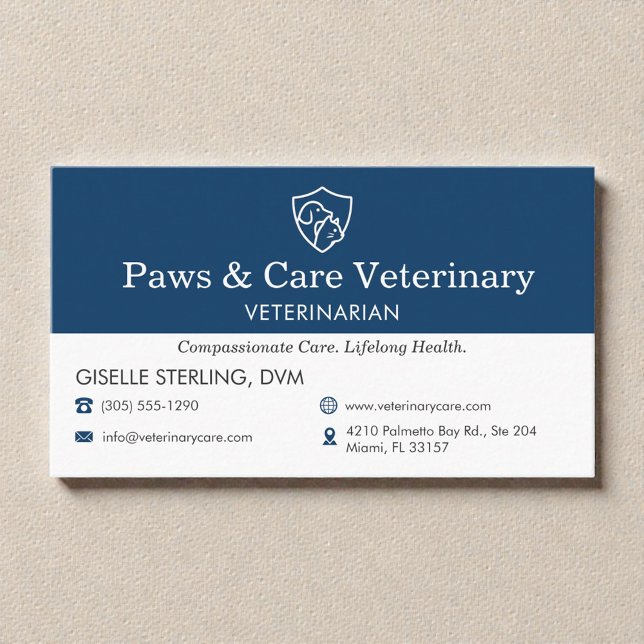 Veterinarian Vet Pet Office  Visitenkarte (Von Creator hochgeladen)