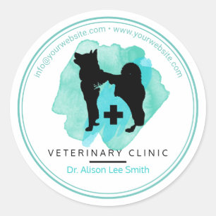 Veterinärklinik für Kreuzmedizin  Runder Aufkleber