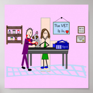 Veterinärklinik-gerahmte Kunst Poster