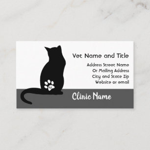 Veterinärklinik-Geschäfts-Karten-Katzen-Silhouet Visitenkarte