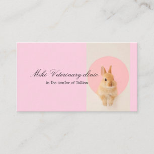 Veterinärklinik Pink-Kaninchen-Visitenkarte Visitenkarte