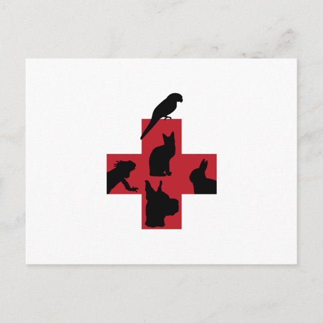 VETERINÄRLOGIE POSTKARTE (Vorderseite)