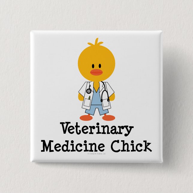 Veterinärmedizin-Küken-Knopf Button (Vorderseite)