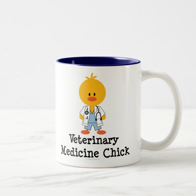 Veterinärmedizin-Küken-Tasse Zweifarbige Tasse (Rechts)