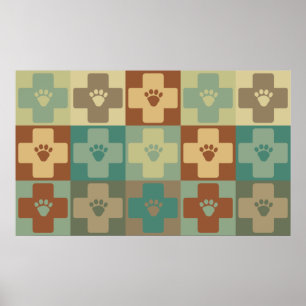 Veterinärmedizin-Pop-Kunst Poster