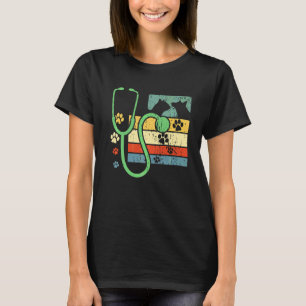 Veterinärmediziner I Paw Print Ste T-Shirt
