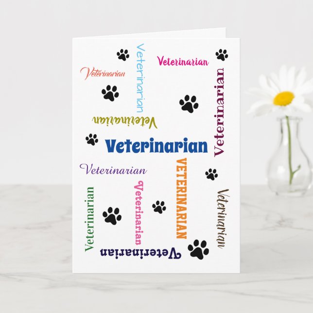 Veterinärmedizinischer Abschluss Karte (Kleine Pflanze)