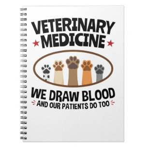 Veterinärmedizinischer Funny Zeichne Blutquote Notizblock
