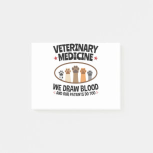 Veterinärmedizinischer Funny Zeichne Blutquote Post-it Klebezettel