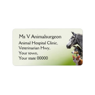 Veterinärpraxis Adressaufkleber