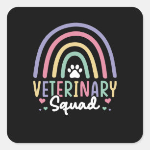 Veterinärstelle Quadratischer Aufkleber