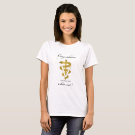 Veterinärweißes Coat Zeremonie Glückwunsch T-Shirt