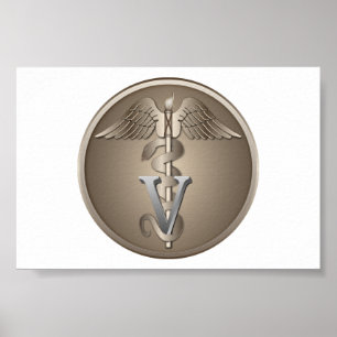 Veterinary Caduceus Poster