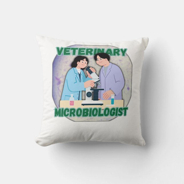 Veterinary Microbiologist – Lab Science Design Kissen (Vorderseite)