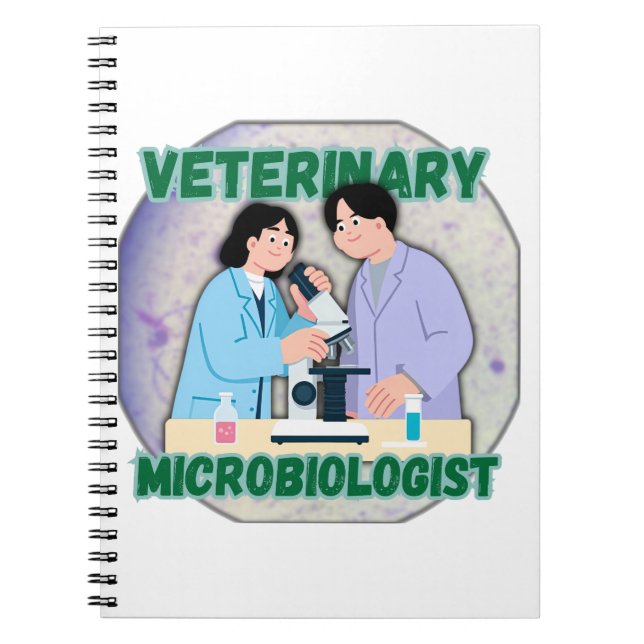 Veterinary Microbiologist – Lab Science Design Notizblock (Vorderseite)