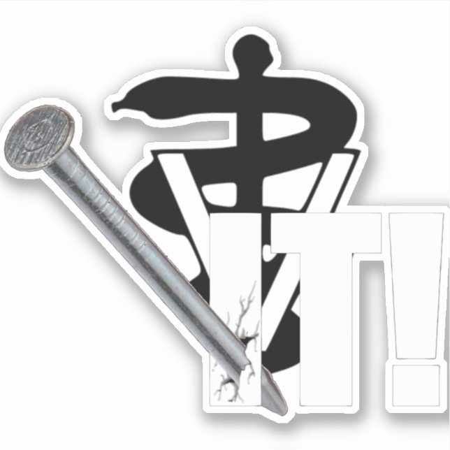 Veterinary Nailed It! Vinyl Decal Aufkleber (Vorderseite)