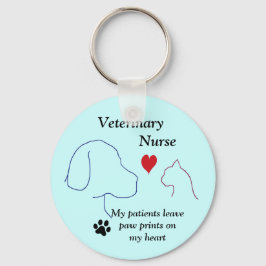 Veterinary Nurse - Paw Prints on My Heart #2 Schlüsselanhänger