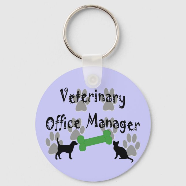 Veterinary  Office Manager Schlüsselanhänger (Vorderseite)