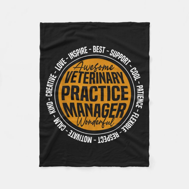 Veterinary Practice Manager Funny Vet Tech Week  Fleecedecke (Vorderseite)