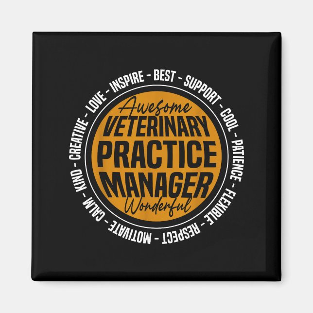 Veterinary Practice Manager Funny Vet Tech Week  Magnet (Vorne)
