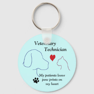 Veterinary Technician - Paw Prints on My Heart #2 Schlüsselanhänger