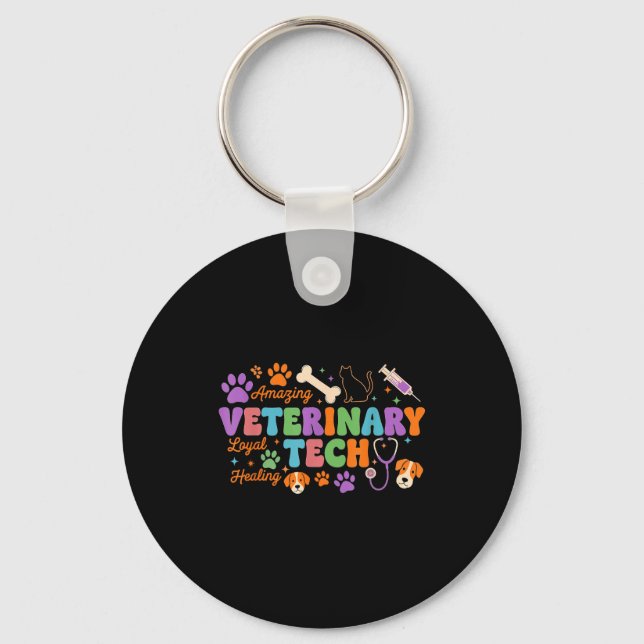 Veterinary Technician - Vet Tech Veterinarian Appr Schlüsselanhänger (Vorderseite)