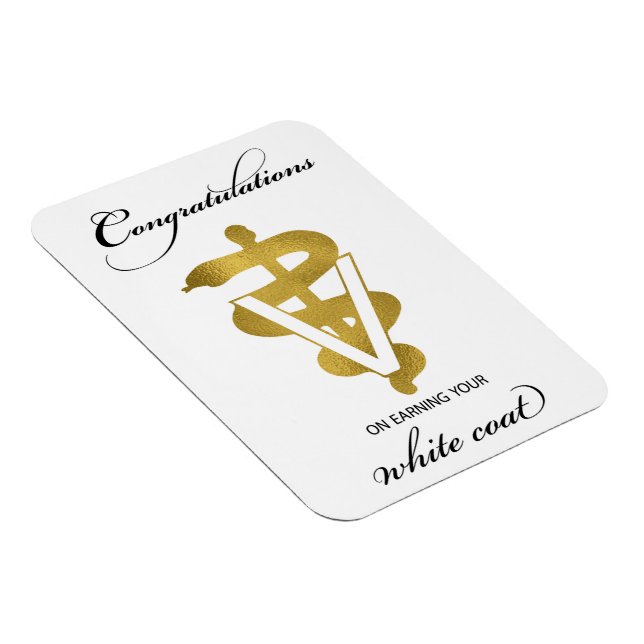 Veterinary White Coat Ceremony Congratulations Magnet (Rechte Seite)