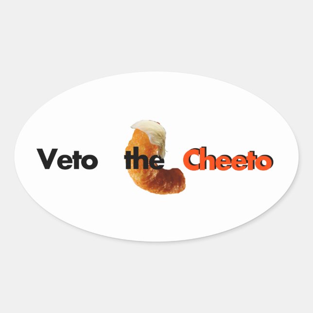Veto the Cheeto Sticker (Vorderseite)
