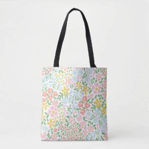 Vetor nahtlos blumenfarbenes Muster auf weiß Tasche
