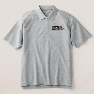 Vette Registry Logo besticktes Poloshirt (Hell)