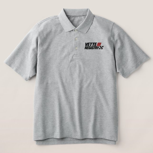 Vette Registry Logo Embroidered Polo Shirt (Light) (Design Vorderseite)