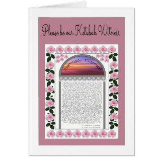 Veuillez être notre carte de témoin de Ketubah